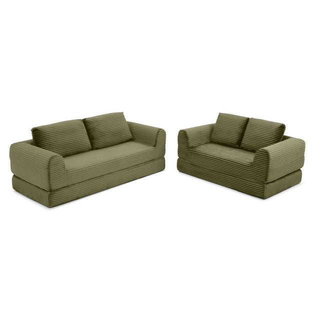 Streamdale 2-in-1 faltbares Schlafsofa, Grün 6