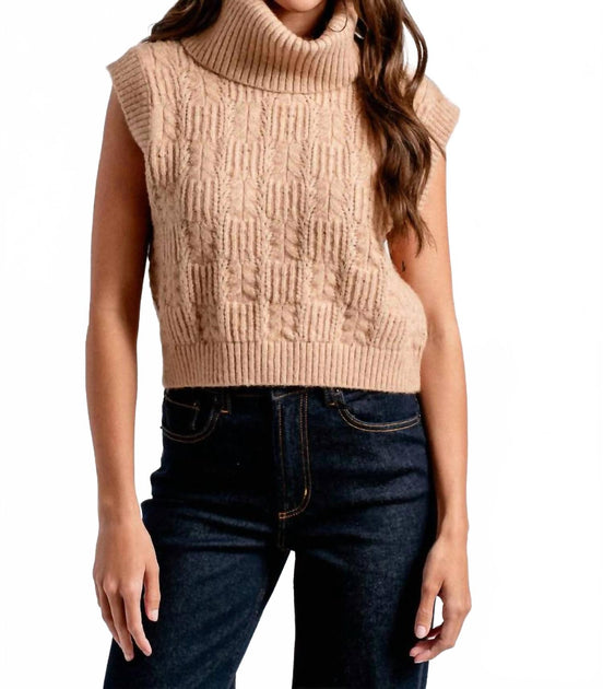 KERISMA Marlene High Neck Top Brown Small/Medium 2