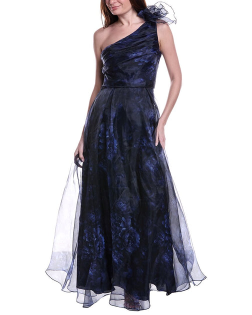 Rene Ruiz Jacquard Ball Gown Navy US 10 2