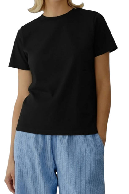all : row Thick Basic Short Sleeve Tee Noir Large 2