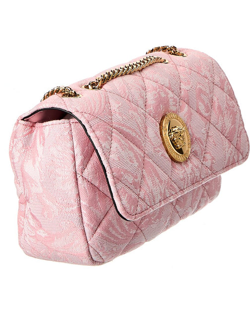 Versace Medusa Small Canvas Shoulder Bag Pink Medium 4