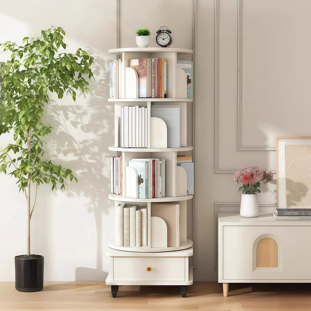 Streamdale Rotating Bookshelf White 3