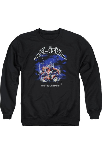 Gildan DC Comics Flash Run The Lightning Crewneck Sweatshirt Black XL 2