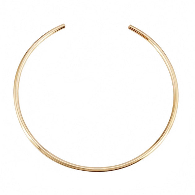 eklexic Simple Round Collar Necklace Gold One Size 2