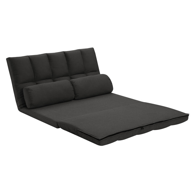 Hivvago Convertible Sleeper Futon Loveseat Gray 5