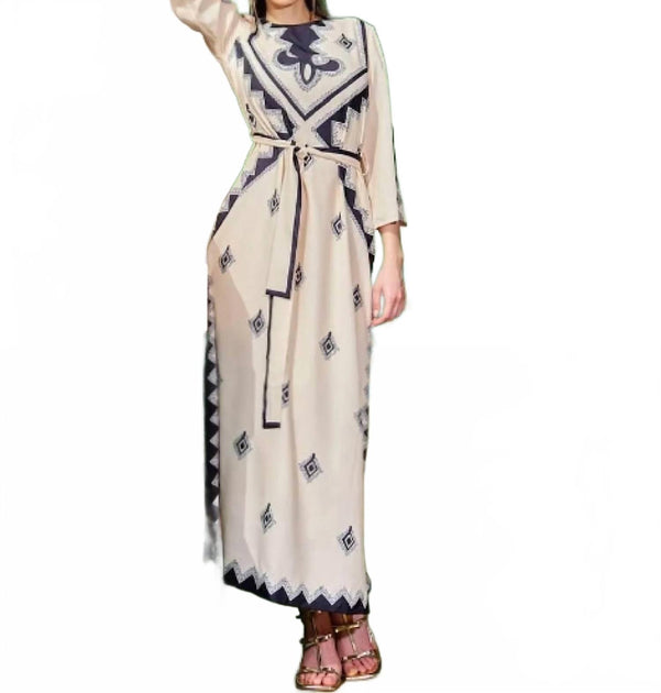 Esteem Couture Kati Robe Caftan Maxi Beige XLarge 3
