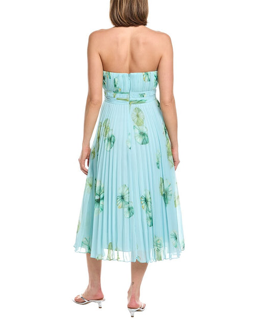 AMUR Cathy Midi Dress Blue US 4 3