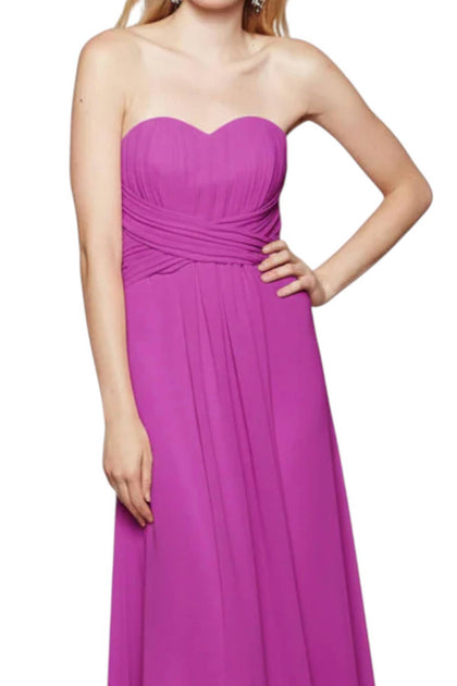 Milano Formals Serenity Drape Strapless Gown Pink US 10 4