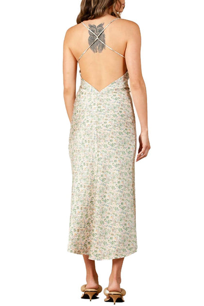 LUCCA Freesia Maxi Dress Grey XS 4
