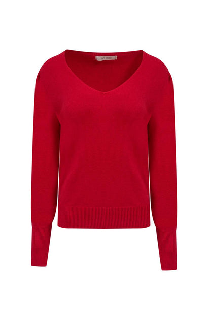 ASTRID Candy Apple Sweater Red Medium 2