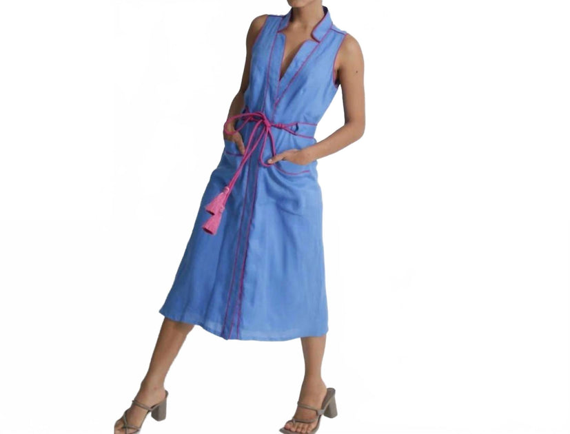 Kleid Celine Midi Dress Blue Large 4