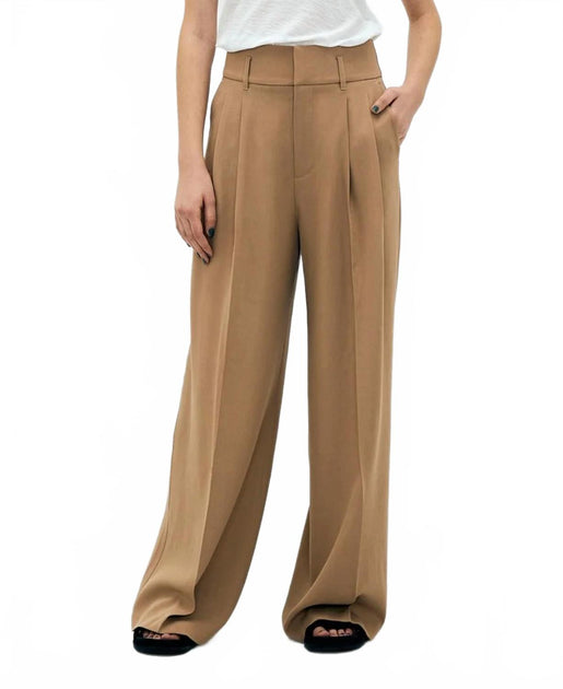 James Perse Pleated High Waisted Trouser Brown 29 2
