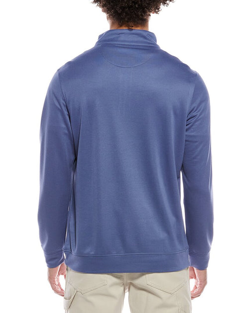 TailorByrd Solid 1/4-Zip Pullover Bleu XXLarge 3