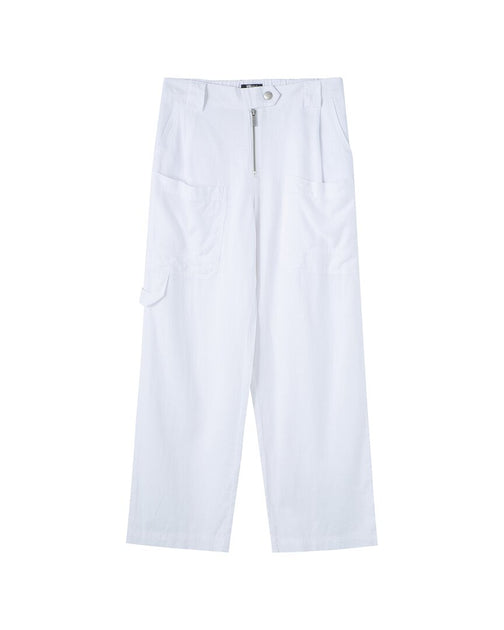Truce Cargo Linen-Blend Pant White US 16 2