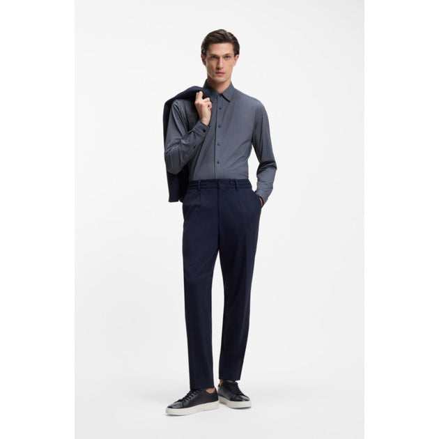 Chemise Boss coupe slim gris Small 3