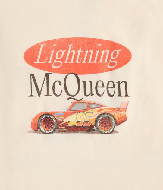 Aeropostale Lightning McQueen Graphic T-Shirt Beige Medium 3