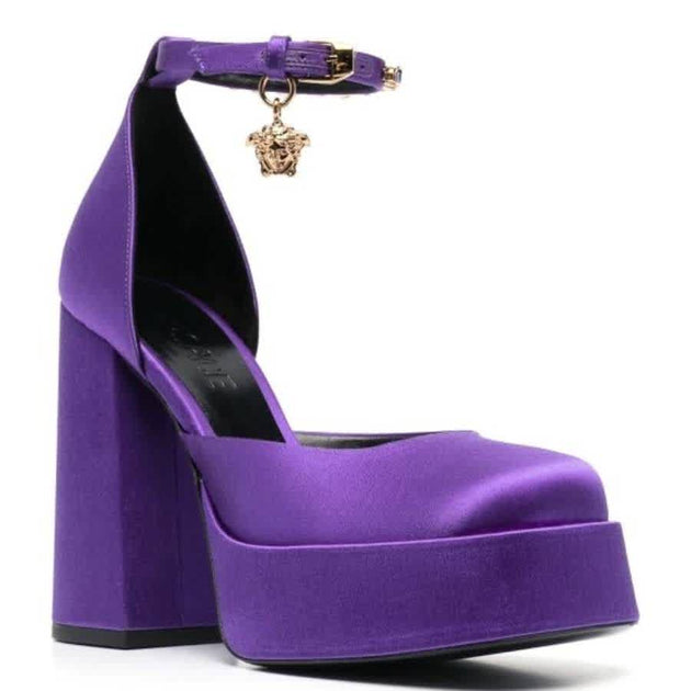 Versace Medusa Aevitas Platform Pumps Purple US 10 3