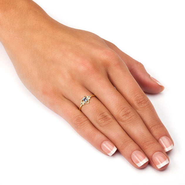 Palm Heart Ring Gold-Plated US 9 4