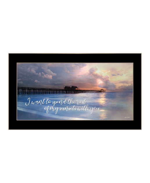 Hivvago Rest of My Sunsets Framed Print Wall Art Black 7
