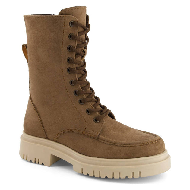 Andrea Tall Combat Boots Beige US 6 2