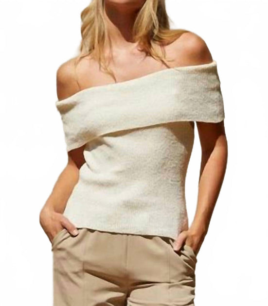 CRESCENT Nyla Sweater Top White Large 2