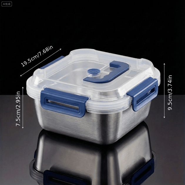 Yakimoto 10 PCS Stainless Steel Food Storage Container Blue 4