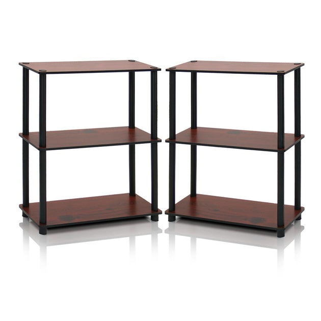 Furinno Turn-N-Tube 3-Tier Display Rack Dark Cherry 2