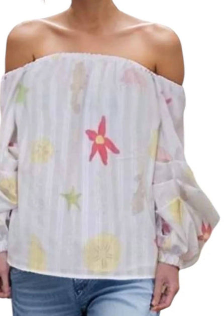 VaVa Off Shoulder Top Grau Small 3