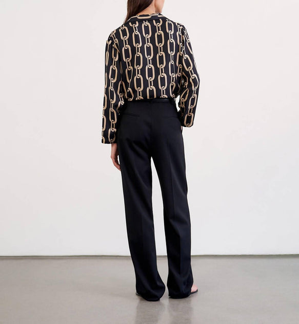 Nili Lotan Juste Pyjama Shirt Black XS 4
