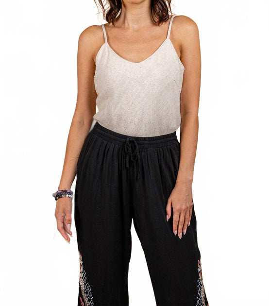 PAPARAZZI Linen Blend Cami Tank Top Beige XLarge 2