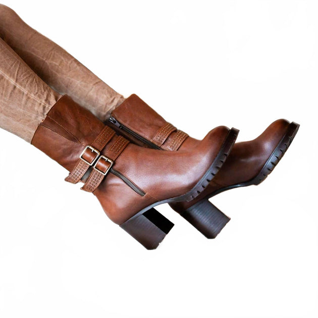 eric michael Mariska Mid Calf Boots Brown EU 36 4