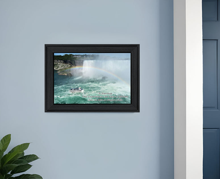 Hivvago Into the Mist Black Wood Wall Art 2