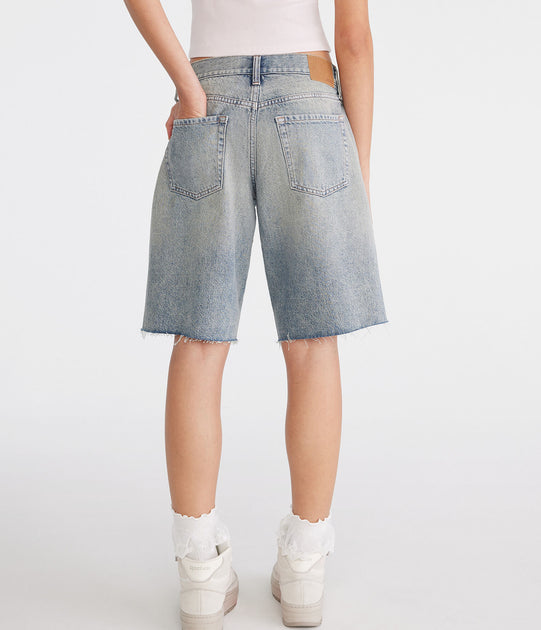 Aeropostale Mid-Rise Bermuda Short Blue US 10 Regular 4
