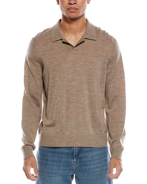 Vince Wool Polo Shirt Brown Medium 2