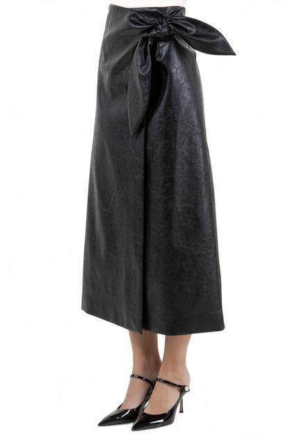 WHITEROOM+CACTUS Ankle Length Midi Wrap Skirt Black XSmall 3