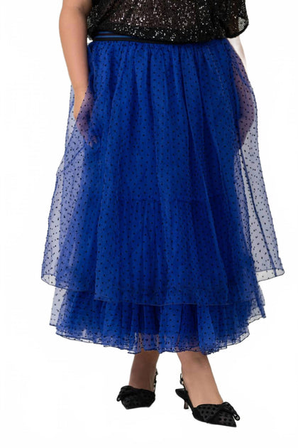-bl^nk- Tilly Maxi Skirt Blue 3X 3