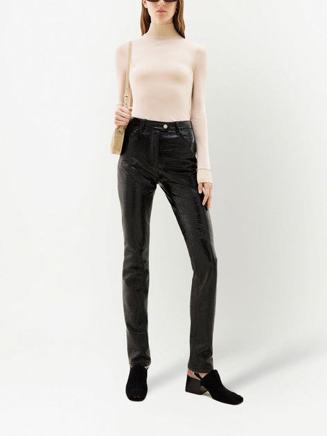 Courrèges Stretch-Baumwollhose Schwarz EU 40 3