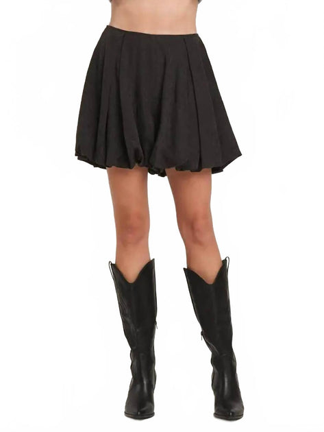 ABLE Suede Balloon Skort Black Small 2