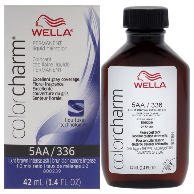 Wella Color Charm 5AA Light Drab Brown Permanent Liquid Hair Color 2