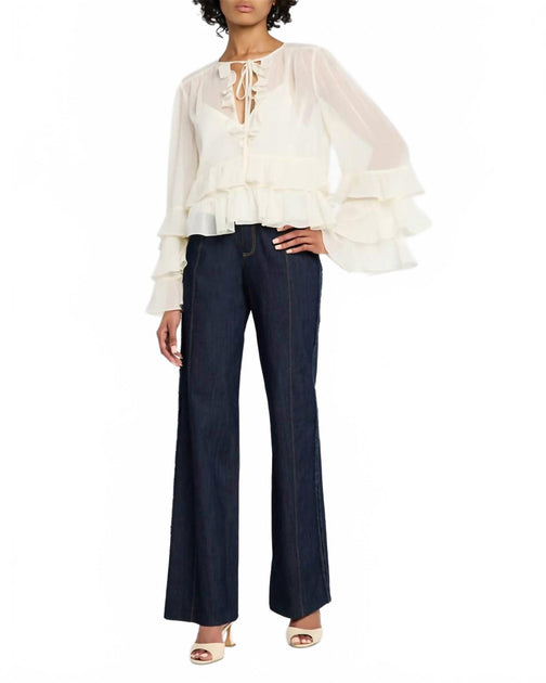 Cinq a Sept Steffina Blouse Beige Small 2