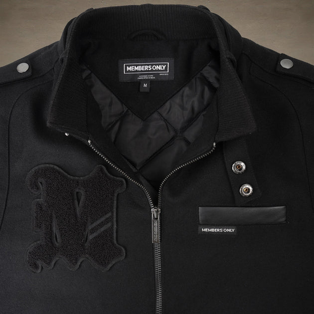 Members Only Varsity Jacket Black Medium 4