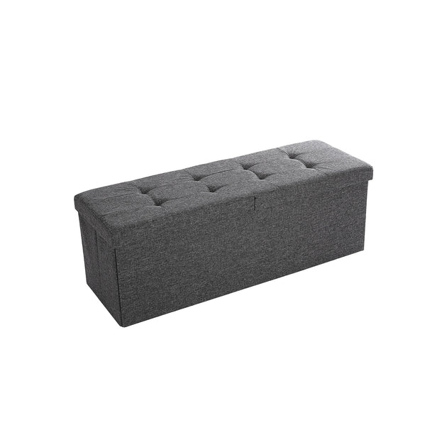 Hivvago ULSF77K Folding Storage Ottoman Bench Dark Gray 3