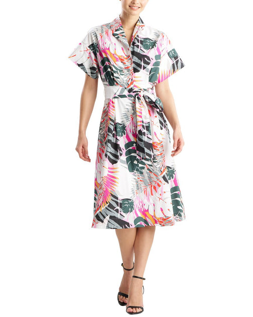 N Natori Palms Poplin Shirtdress Pink Mist XSmall 2