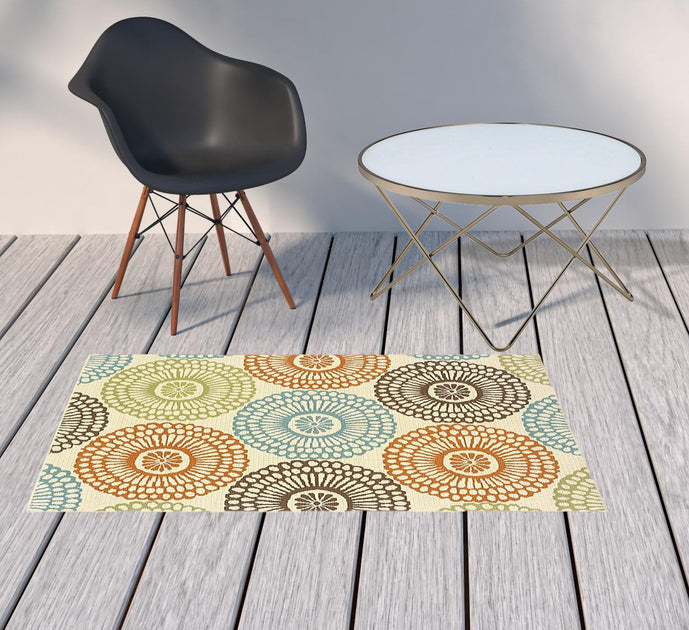Hivvago Area Rug Beige 2x4 ft 3