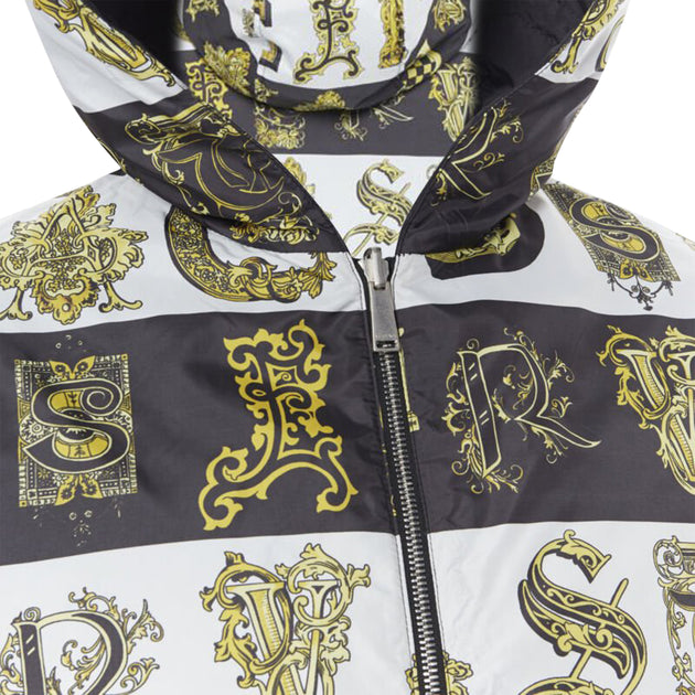 Versace Reversible Baroque Alphabet Quilted Jacket Multicolor EU 54 4