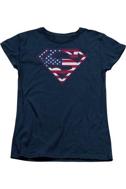 Gildan Superman U S Shield Short Sleeve T-Shirt Blue Small 2