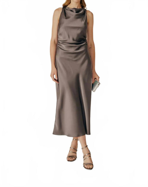 DELUC Acer Maxi Dress Brown Small 2