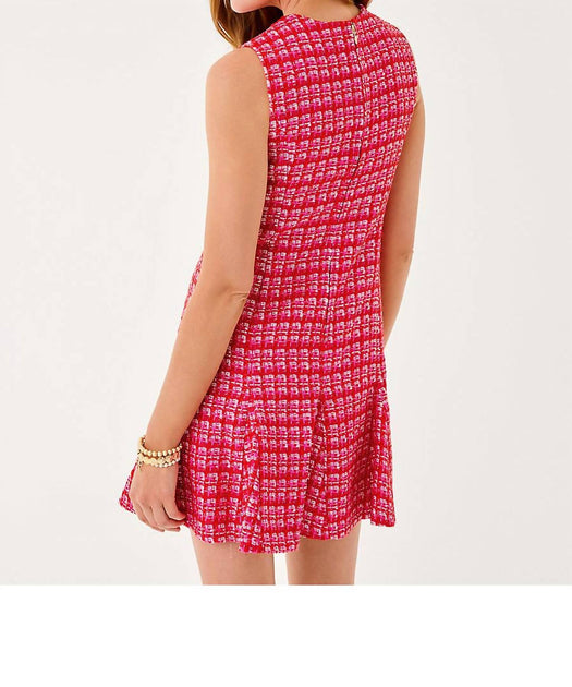 Lilly Pulitzer Enya Boucle Dress Red US 14 3