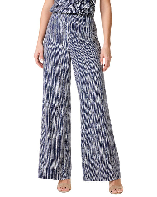 Nic + Zoe Spring Rain Wide Leg Pant Blue US 0 2