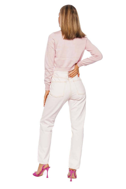 AGOLDE Mid Rise Straight Leg Jean Pink 23 3